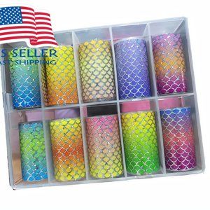 Mermaid Laser Scales Nail Foils No Box